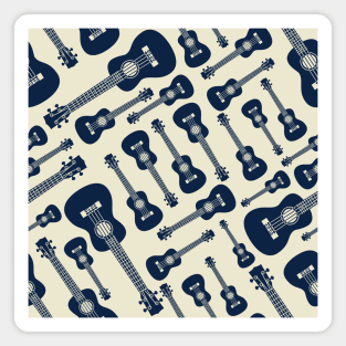 Ukulele Seamless Pattern Light Theme Magnet